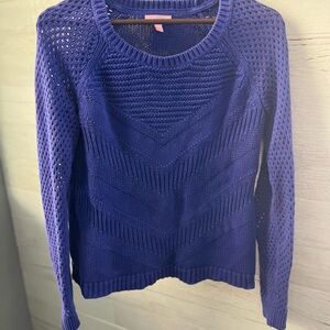 Lilly Pulitzer Vibrant Purple Crew Neck Sweater